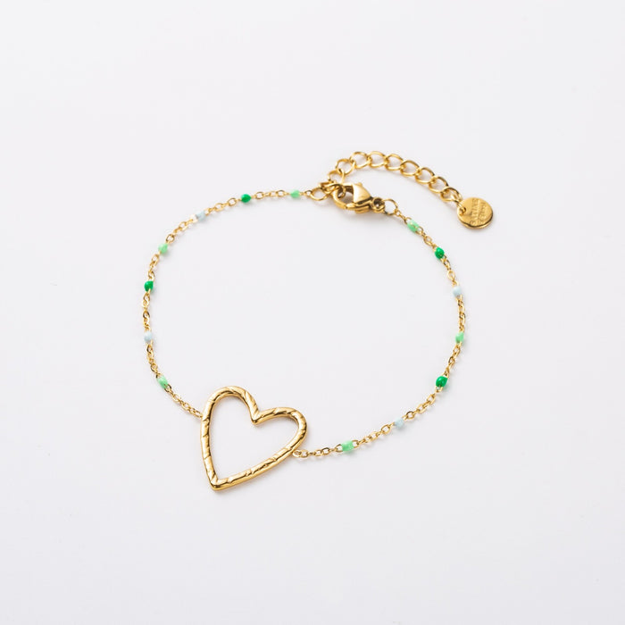 Bracelet Coeur - Vert