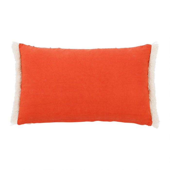 Housse de coussin - Fleurs oranges